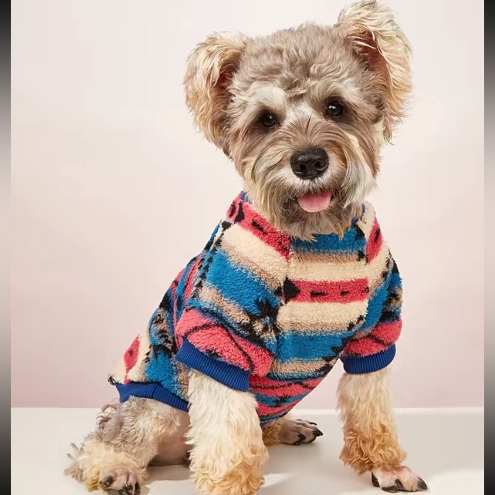 Sweater for Small Dog With Aztec Pattern